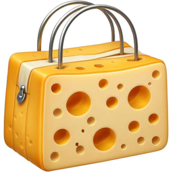Crea un emoji estilo caricatura de una bolsa de Cheese Tris. emoji
