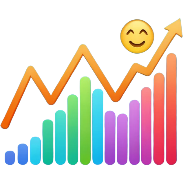 line graph up emoji