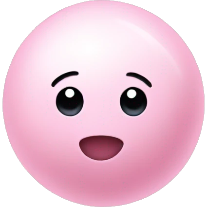 Soft pink ball emoji