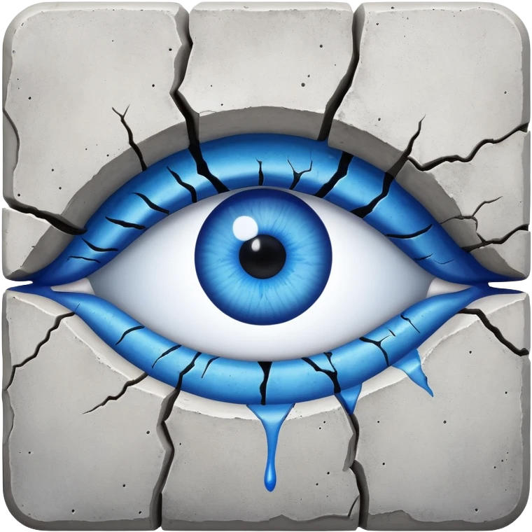 concrete egypt eye with blue elements emoji