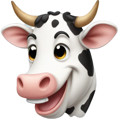  a cow laughing in the form of 🐮 😭 emoji