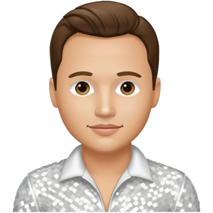 Drew Lachey from 98 Degrees with white sequin outfit emoji