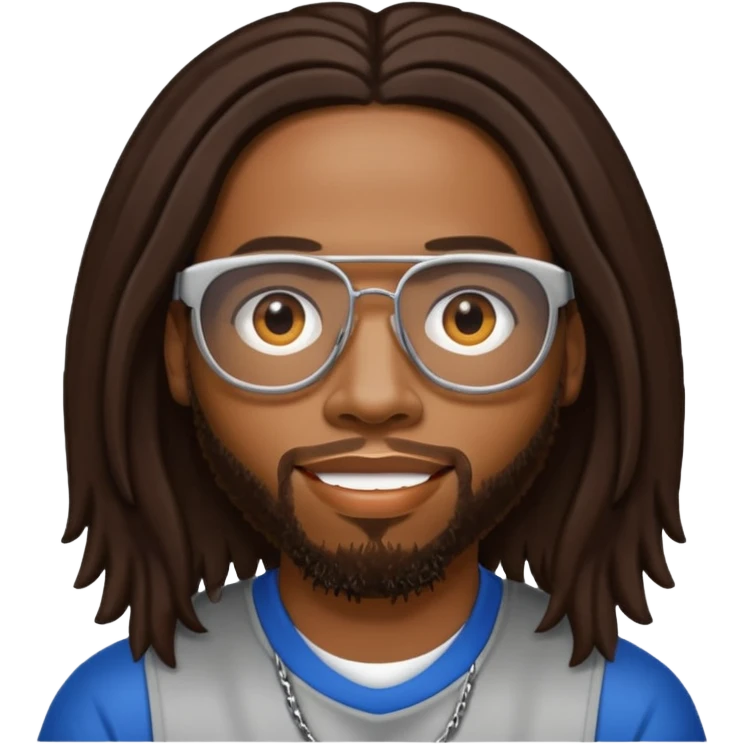 Lil Jon with dark brown hair emoji