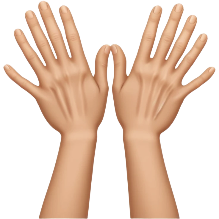 two hands showing backs emoji