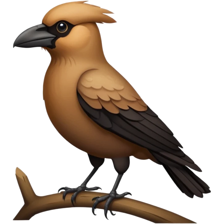 light brown crow  emoji