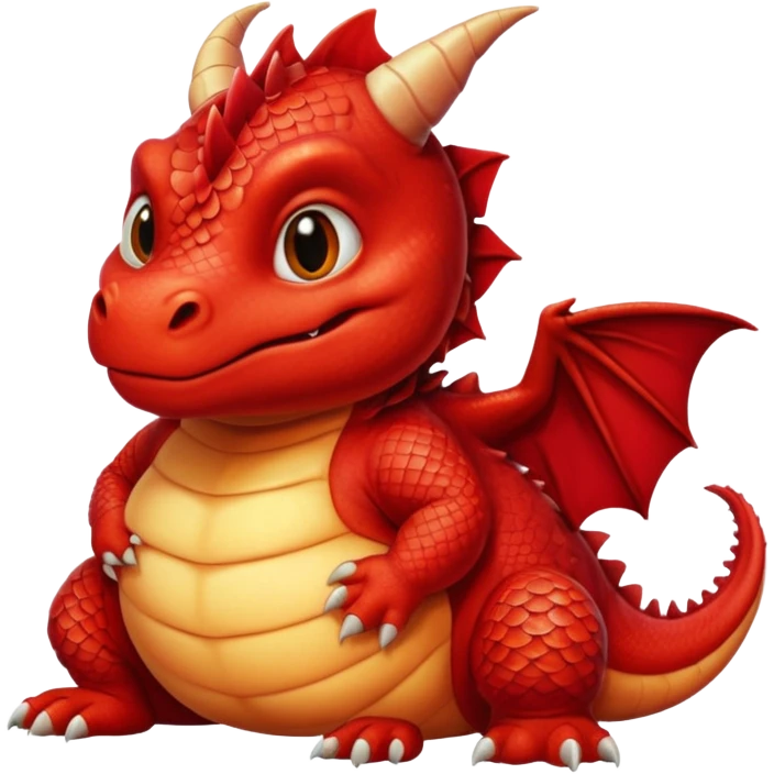fat baby red dragon emoji