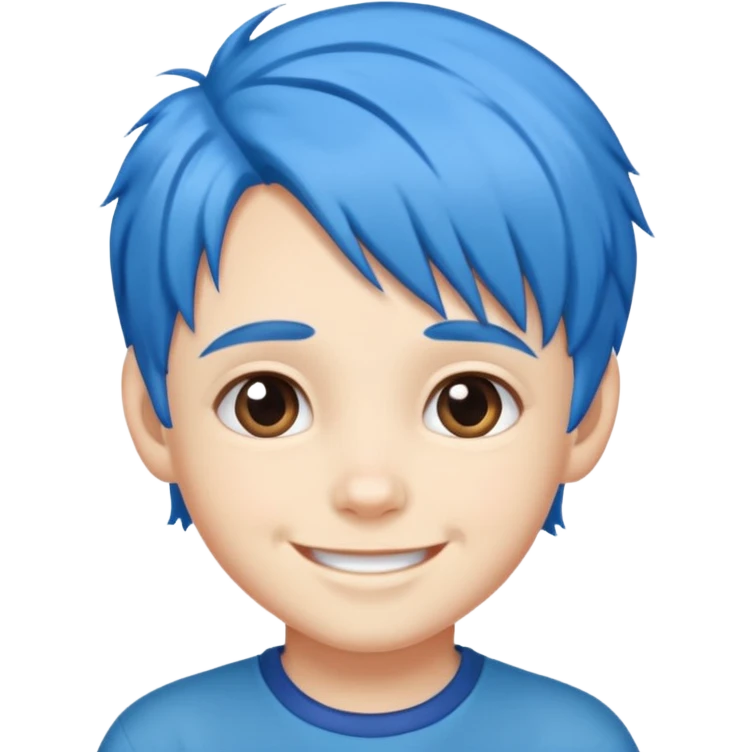 blue haired kid emoji