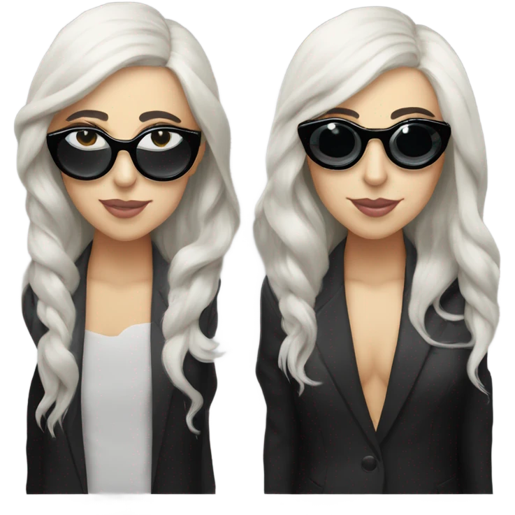 Lady gaga chromatica black glasses  emoji