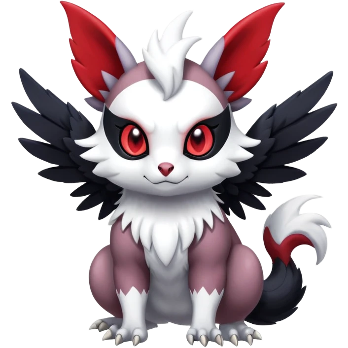 Shiny Furret-Absol-Noivern-Hybrid (Full body) emoji