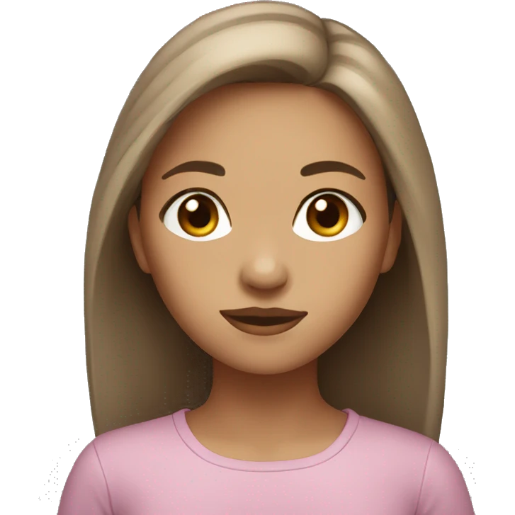 Brown-eyed girl with light brown hair emoji