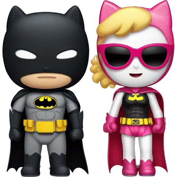 Hello kitty and Batman  emoji