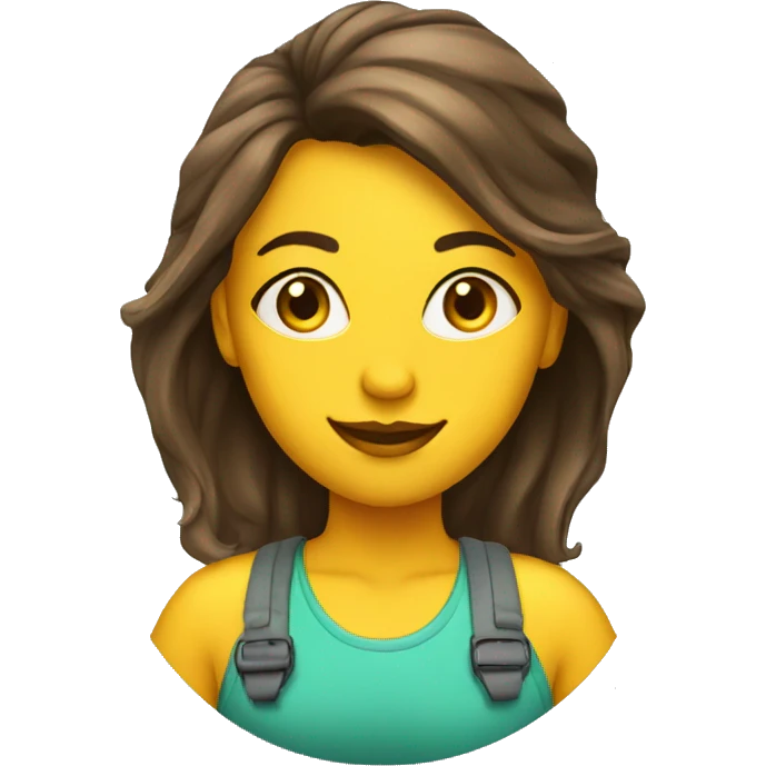 Girl boss with a sign write sunshine store emoji