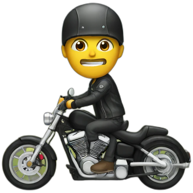 crazy biker emoji