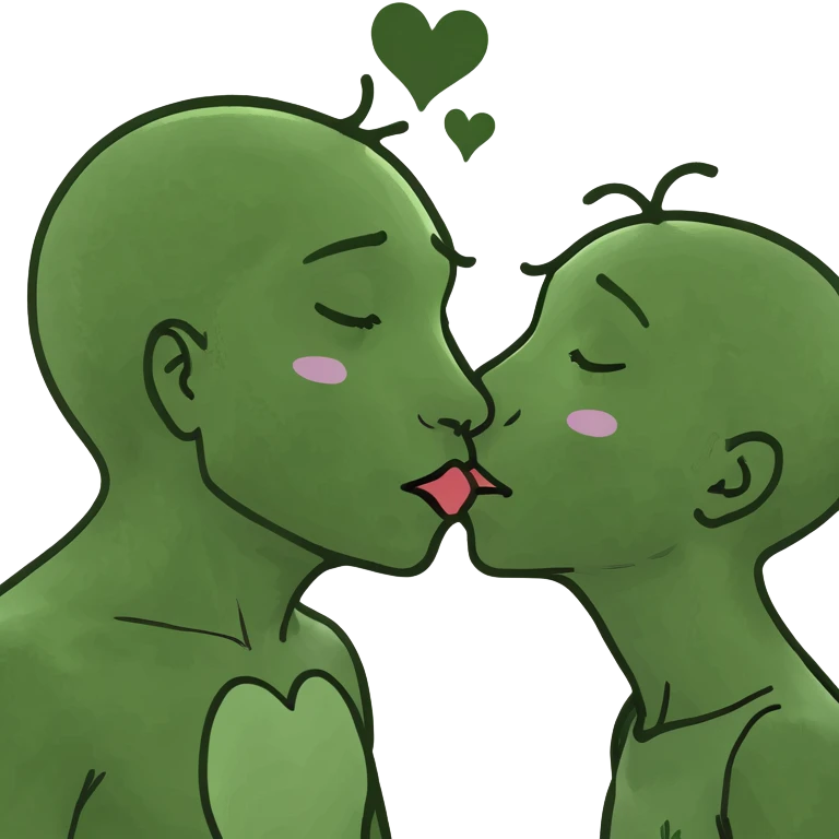 Giving a kiss with the heart emoji