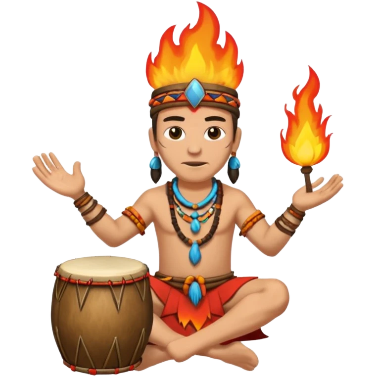 SHAMAN DRUM FIRE emoji