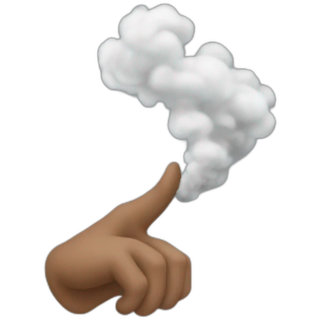 Smoke hand emoji