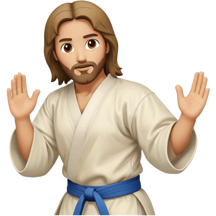 Jesus doing karate emoji