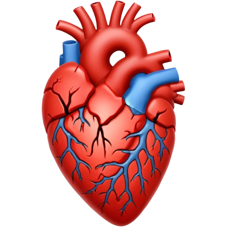 coracao anatomico rachado no meio emoji