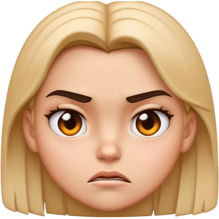 girl looking mad emoji
