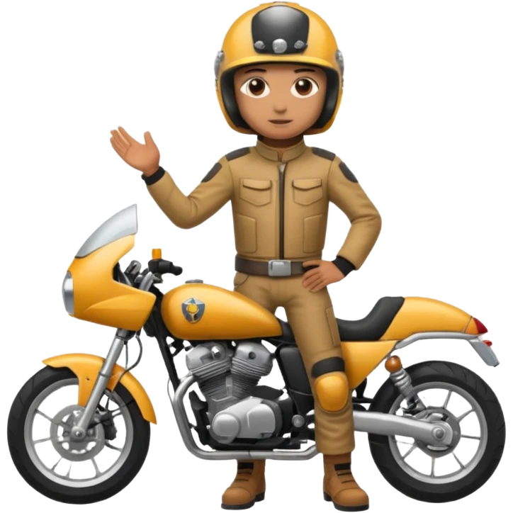 motorcycle human with helmet full body emoji