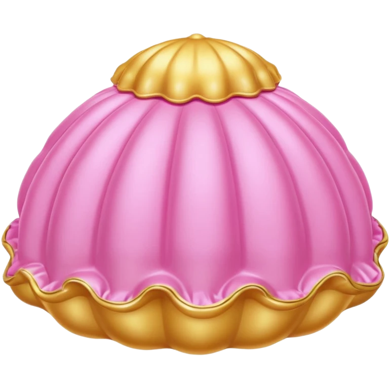 gold rococo kawaii pink inflatable puffy shell pastry emoji
