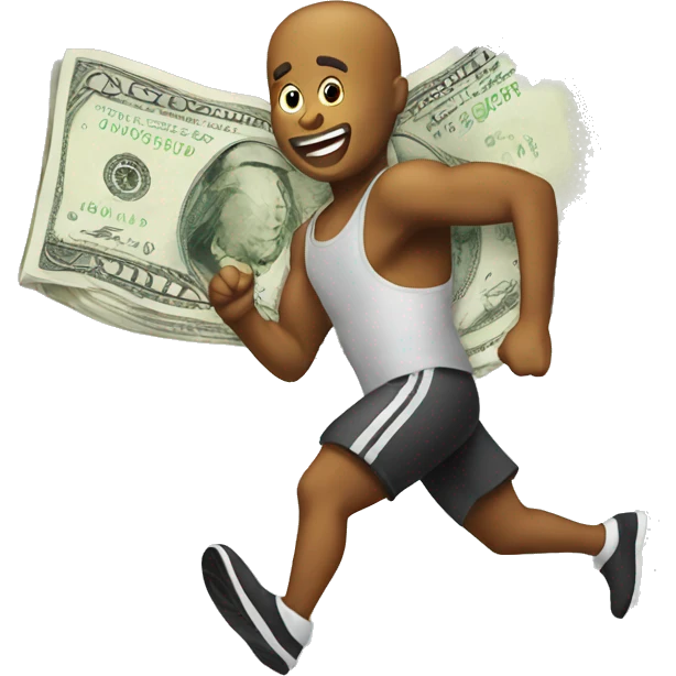 money running  emoji