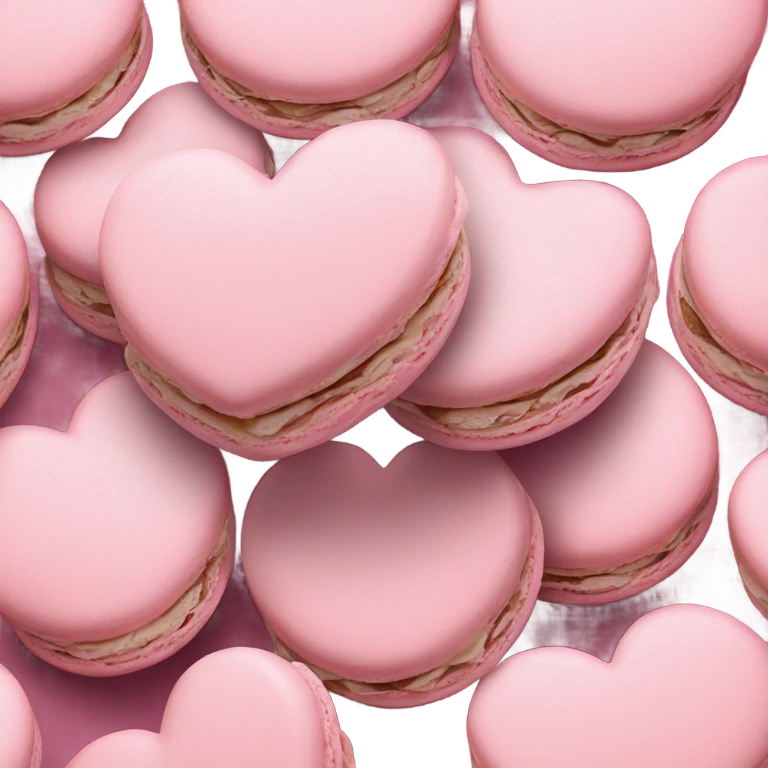 Light Pink heart macarons emoji