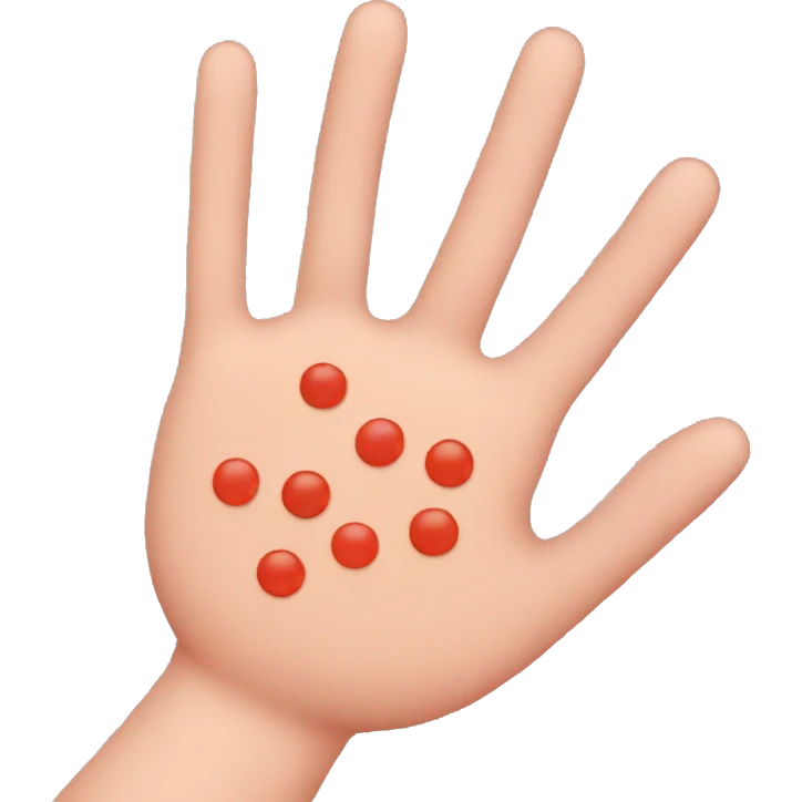 rash on hand emoji