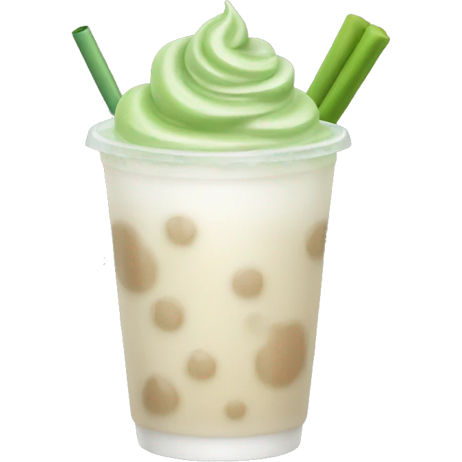 Iced matcha latte emoji
