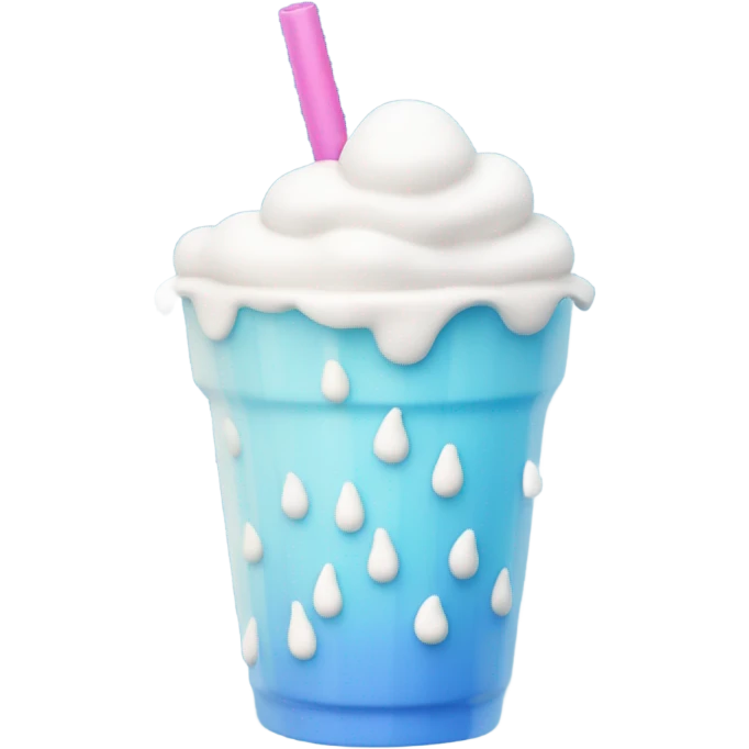 Cute rain clouds milk shake emoji