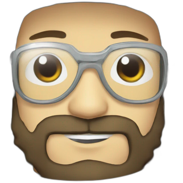 astronaut anime beard man glasses emoji