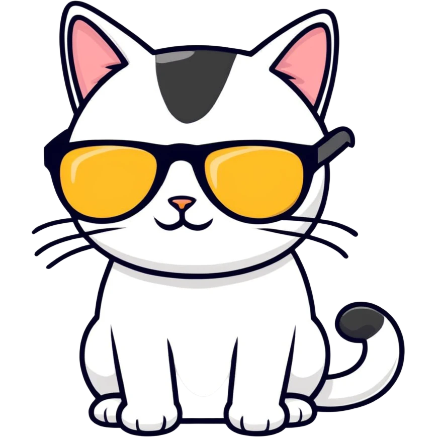 Cat with sunglasses emoji