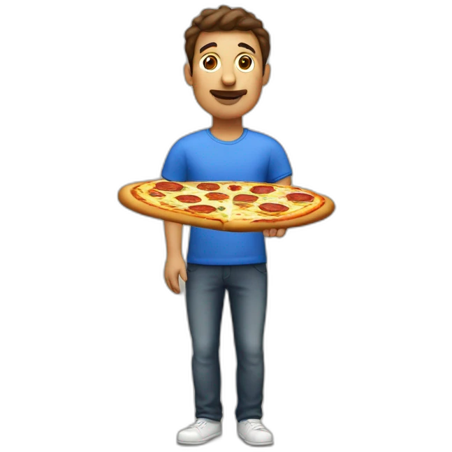 Italian with pizza mozzarella and scuzi emoji