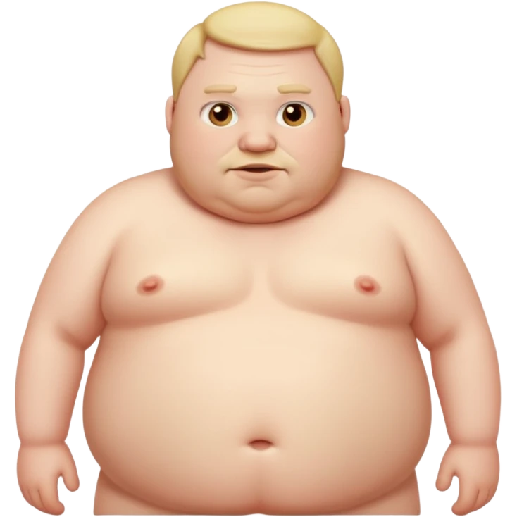 ugly fat naked man emoji