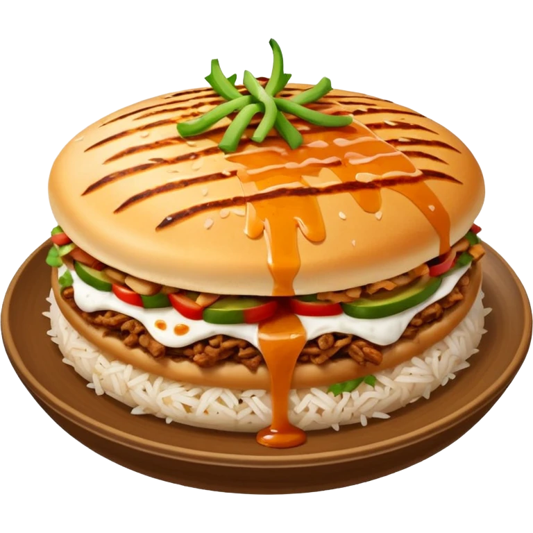 rice topped with döner emoji