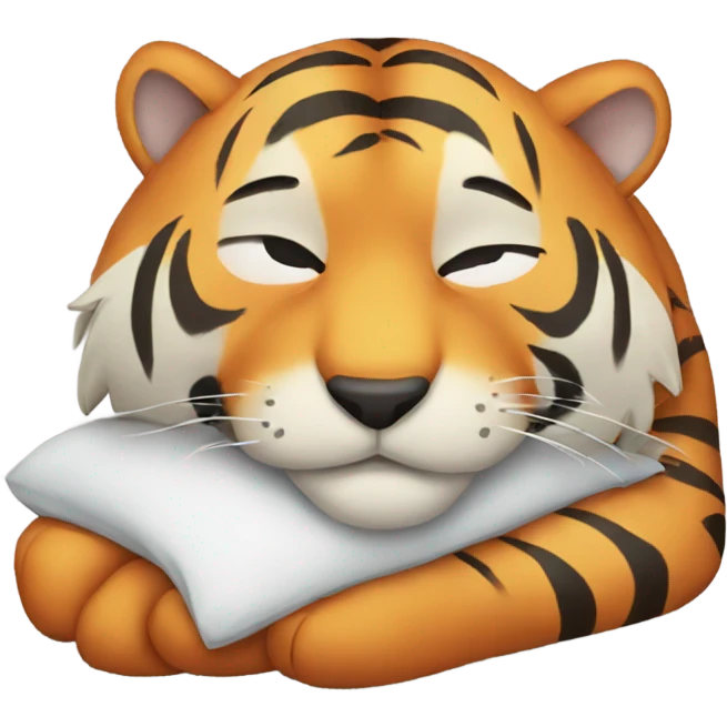 Sleeping tiger emoji