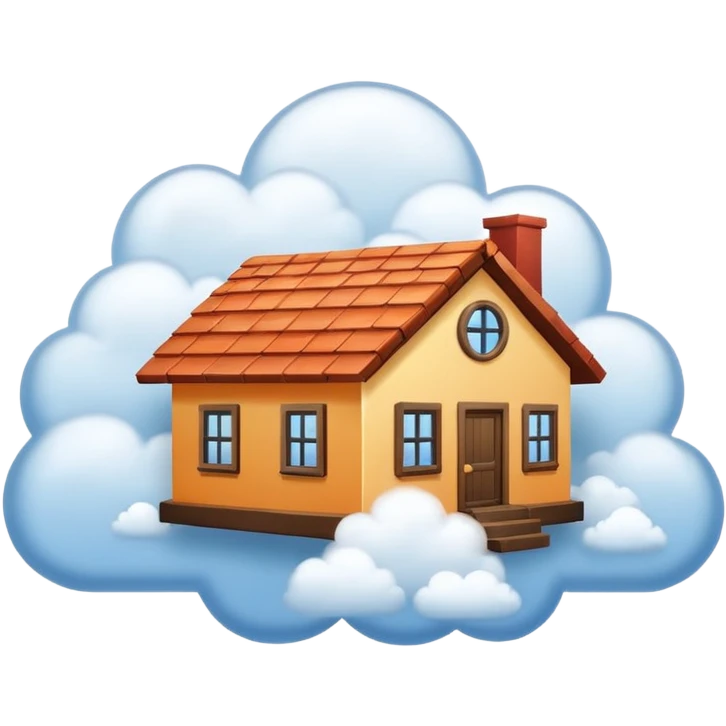 house made of clouds material  emoji