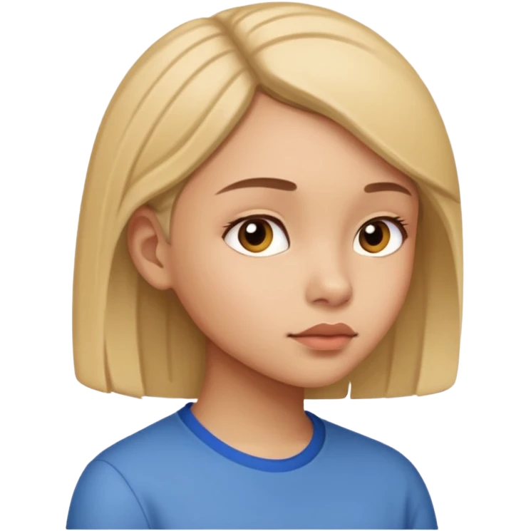 Girl 💭 Problem-Solving, side view. emoji