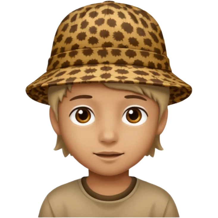 print hat with kid emoji
