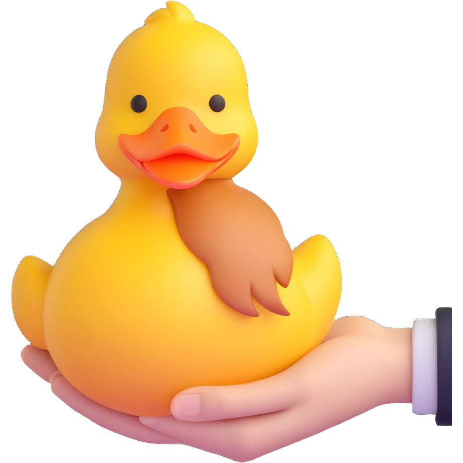 holding duck emoji
