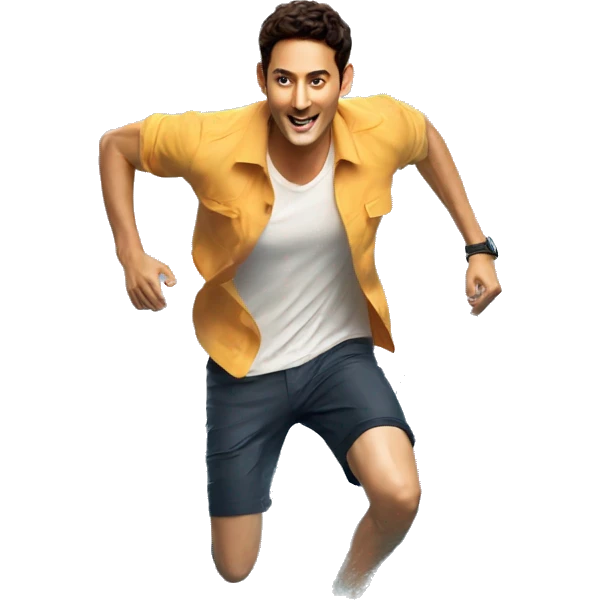 Mahesh babu running on water emoji