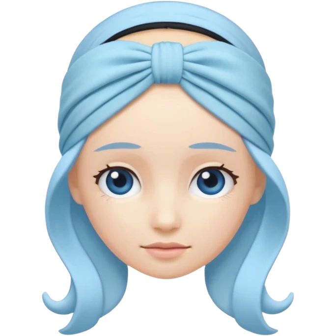 pastel blue headband  emoji