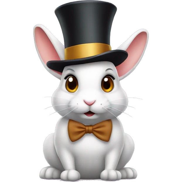 rabbit with tophat emoji