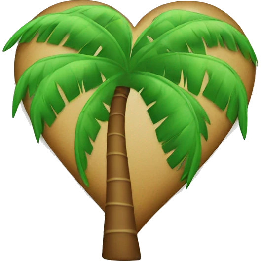 A heart and a palm tree emoji