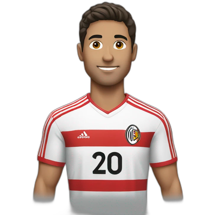 my friend marco wearing a river plate shirt emoji