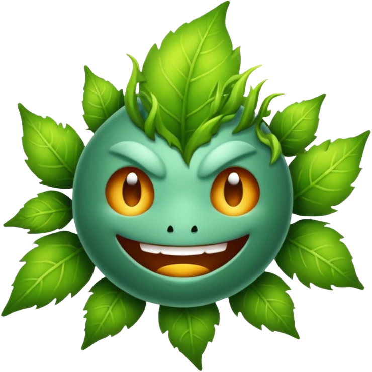 moss spirit chaotic grin leaf storm emoji