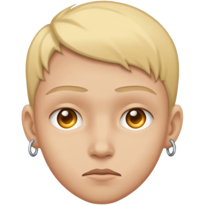 emoji with *NO* eyebrows staring into your soul  emoji