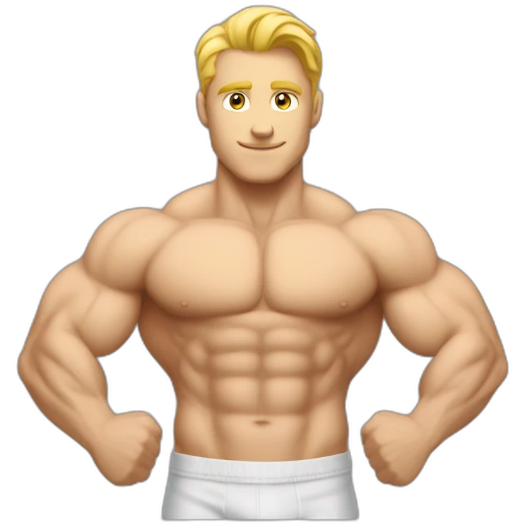 handsome white bodybuilder triceps emoji