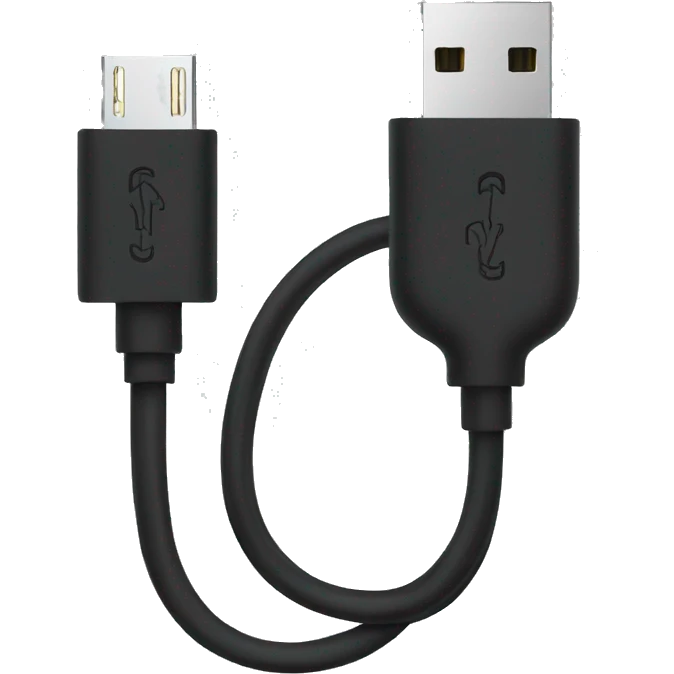 Black usb cable emoji