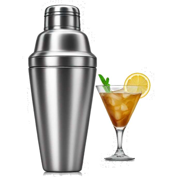 Metal cocktail shaker emoji